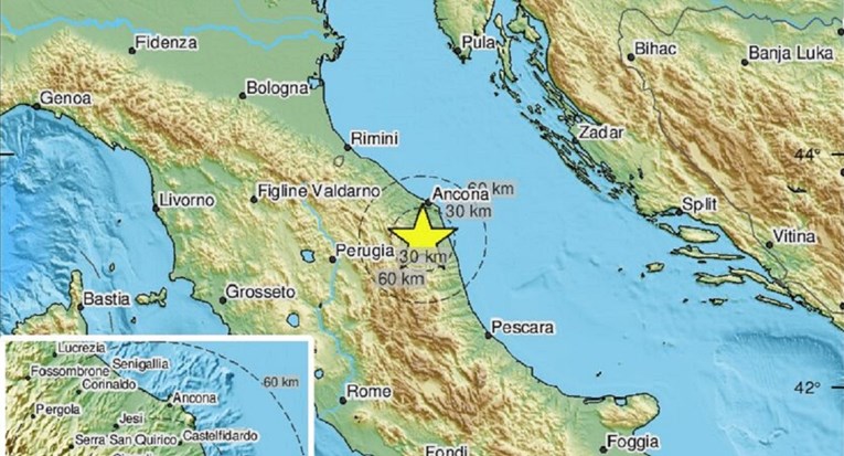 Potres magnitude 4.3 u središnjoj Italiji
