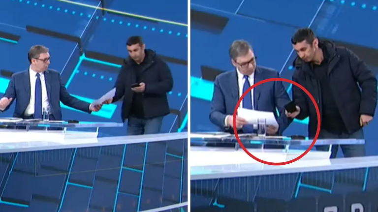 Vučiću tip usred emisije uživo donio papir s 'važnom vijesti'