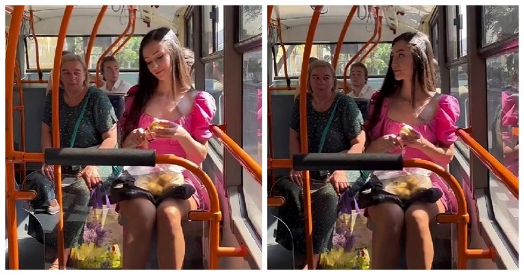 Djevojka u minici sjela u autobus i počela guliti krumpire pred putnicima