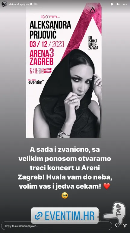 Hrvati su ludi za cajkama: Aleksandra Prijović u trenu je prodala 10.000 ulaznica za svoj treći zagrebački koncert - Najnovije vijesti 123
