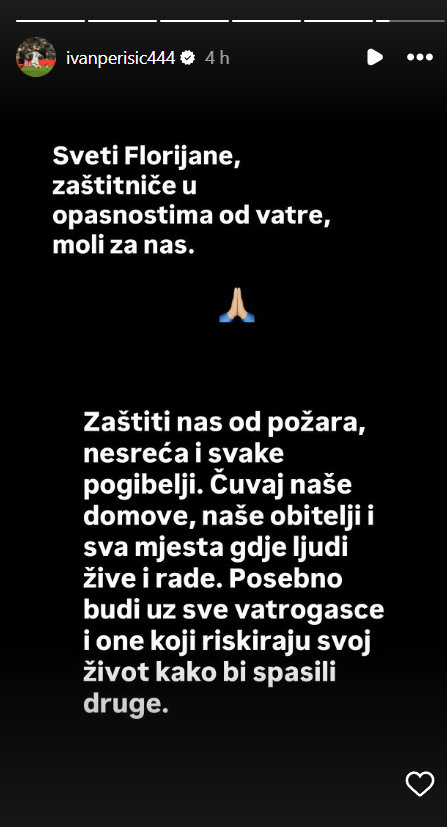 Ivan Perišić cijelu noć pratio požar kod Omiša pa poslao snažnu poruku vatrogascima - Najnovije vijesti 2
